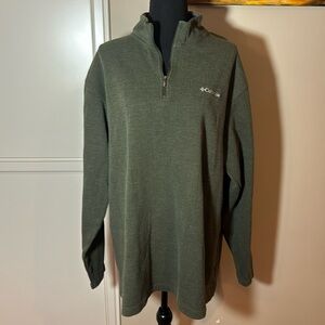 Columbia Men's Zip Up Sweater - Olive Green